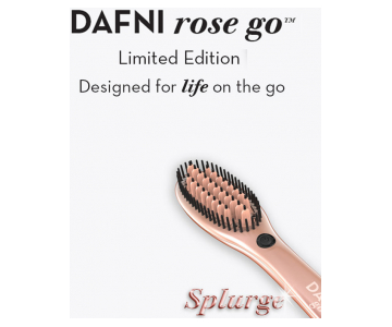 Dafni GO Rose Gold električna krtača za ravnanje las