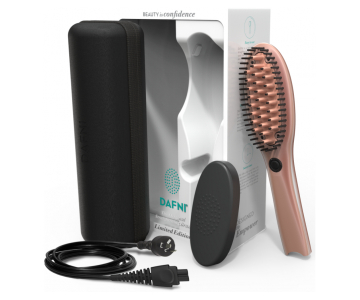 Dafni GO Rose Gold električna krtača za ravnanje las